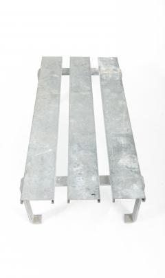 Steel Slatted Industrial Bench 20th C  - 1332507