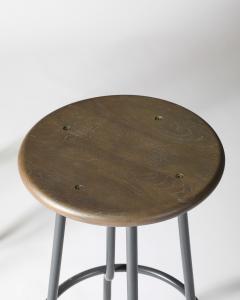 Steel and Brushed Aluminum Stool United States 20th C - 4228650
