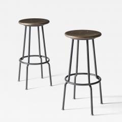Steel and Brushed Aluminum Stool United States 20th C - 4658752