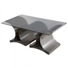 Steel and Glass Coffee Table by Francois Monnet - 3564129