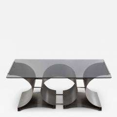 Steel and Glass Coffee Table by Francois Monnet - 3571764