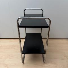 Steeltube Side Table by Mauser Werke Black and Chrome Germany circa 1950 - 4599059