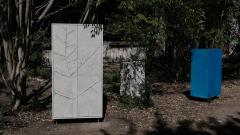Stefan Buxbaum CHERRY TREE tall cast concrete cabinet - 3075193