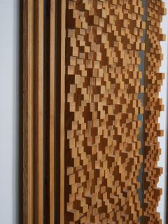 Stefano d Amico Set of 2 Wall Panels by Stefano d Amico in Ash and Brass Italy 1970s - 4088032