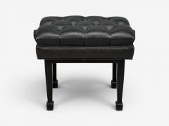 Steinway and Sons Adjustable Piano Bench Ebonized Wood Leather 2010s - 4591742