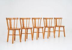 Steneby Hemsl jdsf rening Set of Five Swedish Chairs in Pine by Steneby Hemsl jd - 3244807