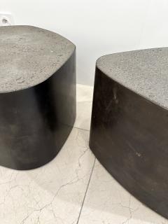 Stephane Ducatteau Pair of Tables are Steel and Concrete by St phane Ducatteau France 2000s - 3125460