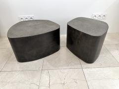Stephane Ducatteau Pair of Tables are Steel and Concrete by St phane Ducatteau France 2000s - 3125481
