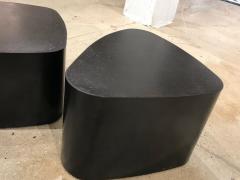 Stephane Ducatteau Set of 3 French Custom Black Galet Tables Stephane Ducatteu - 1238927