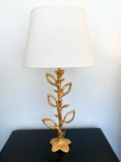 Stephane Galerneau Pair of Gilt Bronze Plant Lamps by Stephane Galerneau France 1990s - 980378