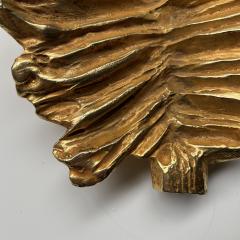 Stephane Galerneau Paris Oversized Gilded Bronze Leaf Dish 1990s - 4076964