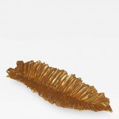 Stephane Galerneau Stephane Galerneau Gilt Bronze Leaf Dish Vide Poche France Circa 1980 - 1153555