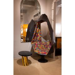 Stephen Sprouse Rare and Impressive Pod Chair with Iconic Graffiti Fabric 2003 - 3499765