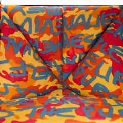 Stephen Sprouse Rare and Impressive Pod Chair with Iconic Graffiti Fabric 2003 - 3499766