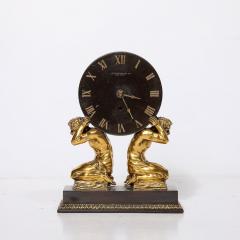 Sterling Bronze Co New York Neoclassical Gilt Bronze Mantlepiece Clock by Sterling Bronze Co  - 3998412