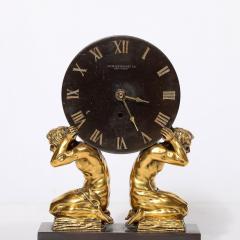 Sterling Bronze Co New York Neoclassical Gilt Bronze Mantlepiece Clock by Sterling Bronze Co  - 3998413