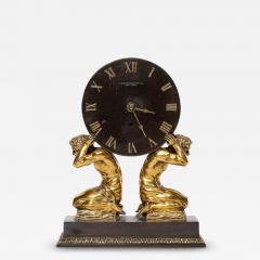 Sterling Bronze Co New York Neoclassical Gilt Bronze Mantlepiece Clock by Sterling Bronze Co  - 4000409