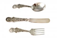 Sterling Silver 3 Piece Baby Set Pattern Love and Luck Webster 1926 - 1311309