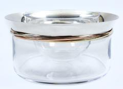 Sterling Silver Cartier Crystal Art Deco Style Caviar Service  - 946893