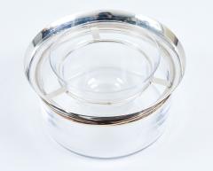 Sterling Silver Cartier Crystal Art Deco Style Caviar Service  - 946895