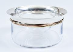 Sterling Silver Cartier Crystal Art Deco Style Caviar Service  - 946901