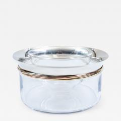 Sterling Silver Cartier Crystal Art Deco Style Caviar Service  - 948141