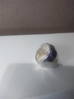 Sterling Silver Dome Shaped Ring size 6 5 - 3760931