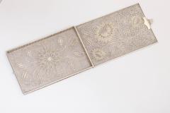 Sterling Silver Floral Filigree Card Case - 4313306