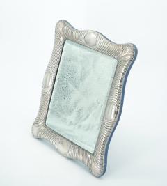 Sterling Silver Rectangle Framed Beveled Glass Table Mirror - 3440982