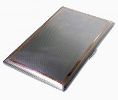 Sterling Silver and Gold Cigarette or Card Case London 1960 Padgett and Braham - 4763080