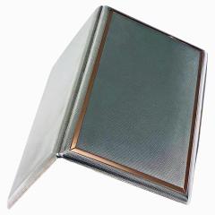 Sterling Silver and Gold Cigarette or Card Case London 1960 Padgett and Braham - 4763086