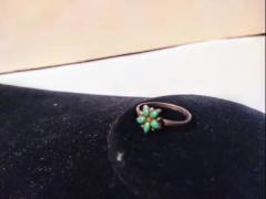 Sterling Silver and Turquoise Native American Ring Size 3 - 3870550