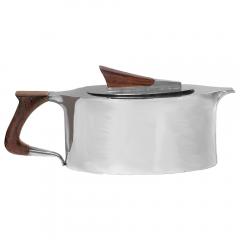 Sterling and Rosewood Modernist 1930s Teapot - 4393139
