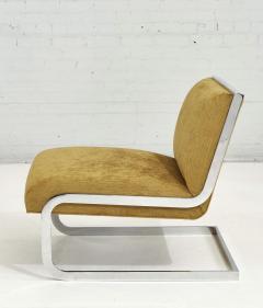 Steve Chase Chrome and Mohair Lounge Chair 1970 - 2695582