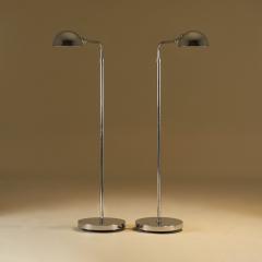 Steve Chase Pair of mid century US adjustable chrome pharmacy floor lamps - 2696602