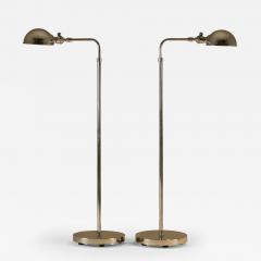 Steve Chase Pair of mid century US adjustable chrome pharmacy floor lamps - 2701253