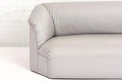 Steve Chase Post Modern 2 Piece Gray Leather Sectional Sofas - 1739060