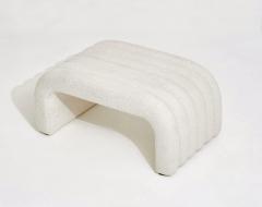 Steve Chase Steve Chase Channeled Waterfall Bench in White Boucle - 1886918