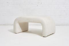 Steve Chase Steve Chase Channeled Waterfall Bench in White Boucle - 1886921