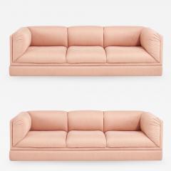 Steve Chase Steve Chase Postmodern Pink Silk Sofa 1980 - 2228955