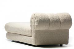 Steve Chase Steve Chase Style Post Modern Chaise Lounge in Soft Ivory White Boucl c 1985 - 2283183