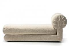 Steve Chase Steve Chase Style Post Modern Chaise Lounge in Soft Ivory White Boucl c 1985 - 2283185