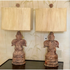 Steve Chase Steve Chase Terracotta Bedroom Table Lamps a Pair - 2869772