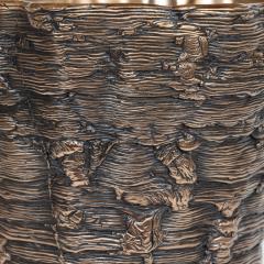 Steven Haulenbeek Modernist Ice Cast Patinated Bronze Vase with Wax Finish by Steven Haulenbeek - 1560373