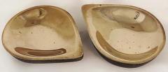 Steven Haulenbeek Steven Haulenbeek Ice Cast Bronze Tear Drop Bowls Heavy Substantial Pair - 3590076