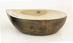 Steven Haulenbeek Steven Haulenbeek Ice Cast Bronze Tear Drop Bowls Heavy Substantial Pair - 3590080