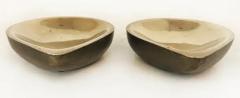 Steven Haulenbeek Steven Haulenbeek Ice Cast Bronze Tear Drop Bowls Heavy Substantial Pair - 3590100