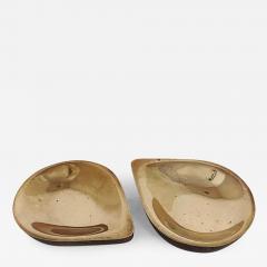 Steven Haulenbeek Steven Haulenbeek Ice Cast Bronze Tear Drop Bowls Heavy Substantial Pair - 3592180
