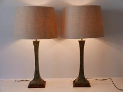 Stewart Ross James Set of Two Verdigris Table Lamps by Stewart Ross James for Hansen Lighting 1960s - 2456192