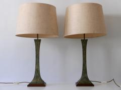 Stewart Ross James Set of Two Verdigris Table Lamps by Stewart Ross James for Hansen Lighting 1960s - 2456193